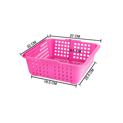 Wukusy plastic small size cane fruit basket with handle, ideal for kitchen storage of fresh fruits.