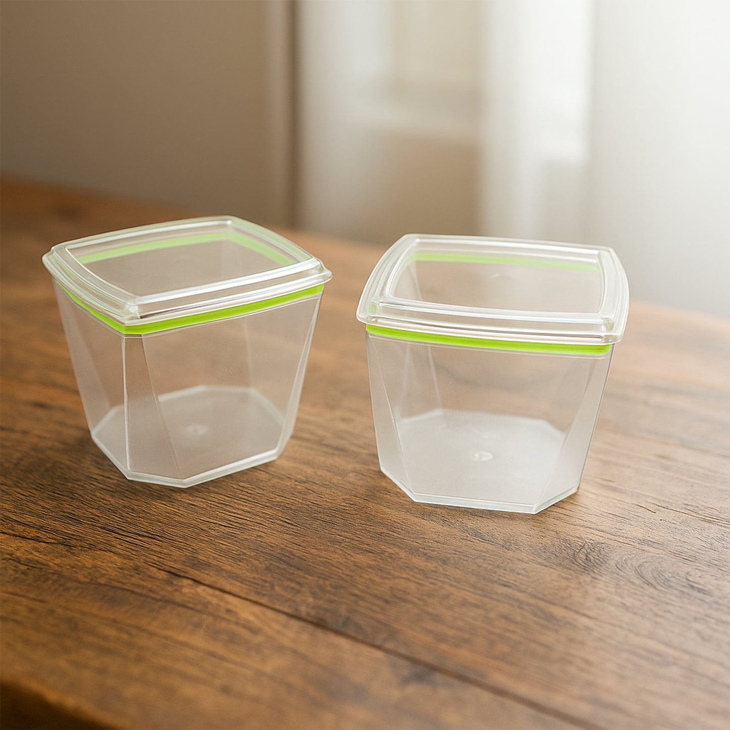 Wukusy 2-pack food storage containers with 500ml capacity and leak-proof lids, ideal for kitchen and pantry organization.