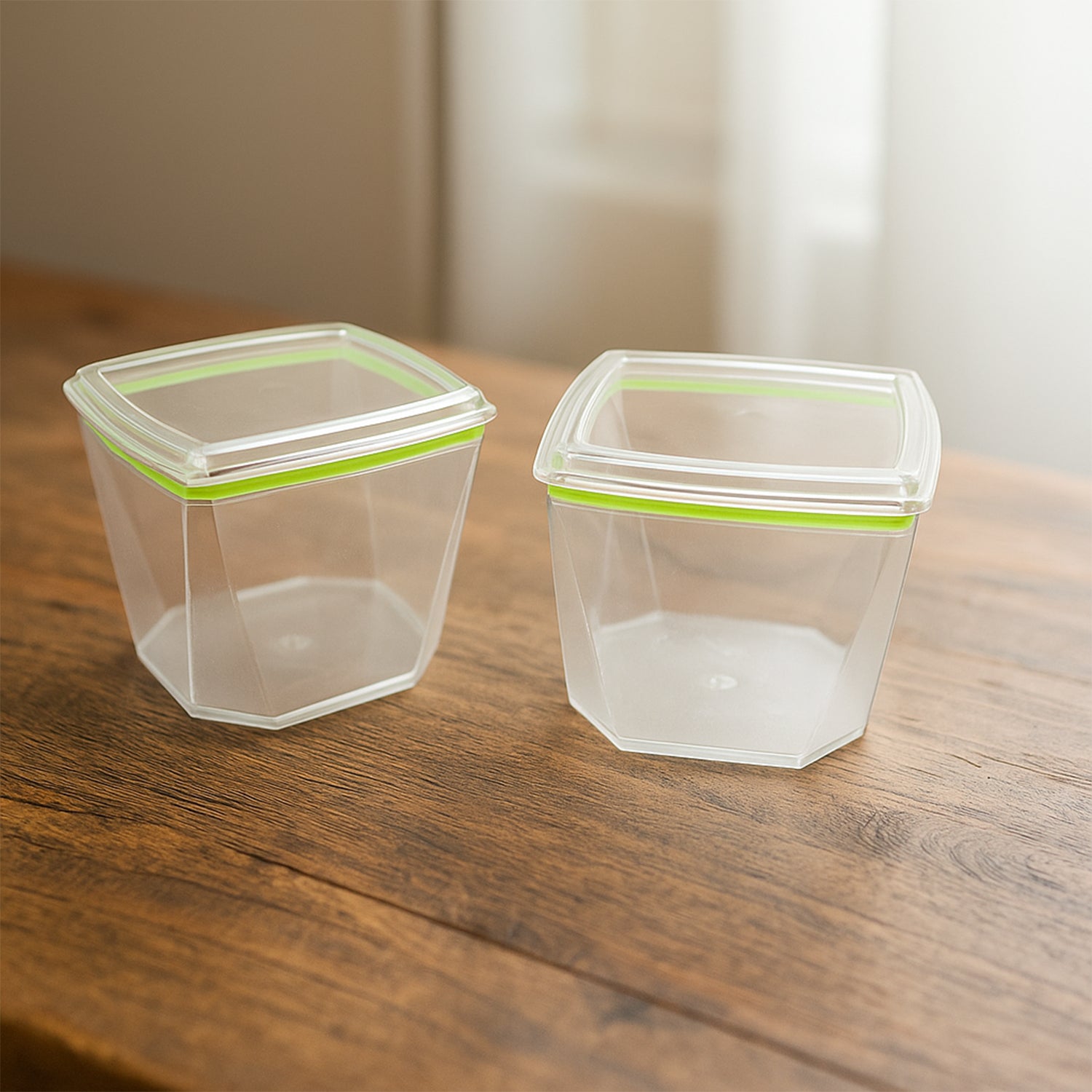 Wukusy 2-pack food storage containers with 500ml capacity and leak-proof lids, ideal for kitchen and pantry organization.