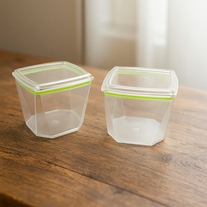 Wukusy 2-pack food storage containers with 500ml capacity and leak-proof lids, ideal for kitchen and pantry organization.