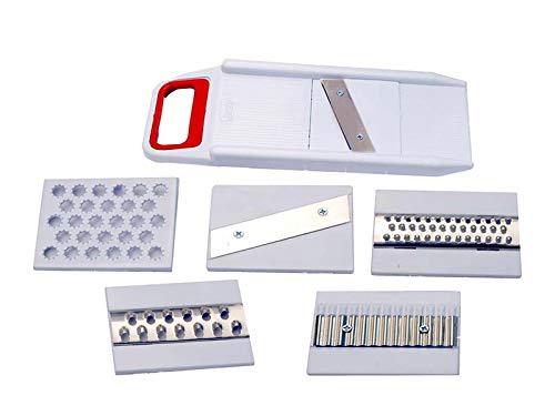 Wukusy 141 Slicer 6-in-1 kitchen tool with multiple blades for slicing, julienning, and grating vegetables and fruits.