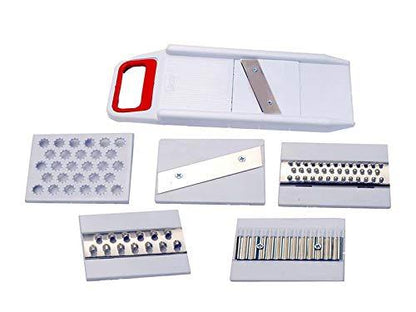 Wukusy 141 Slicer 6-in-1 kitchen tool with multiple blades for slicing, julienning, and grating vegetables and fruits.
