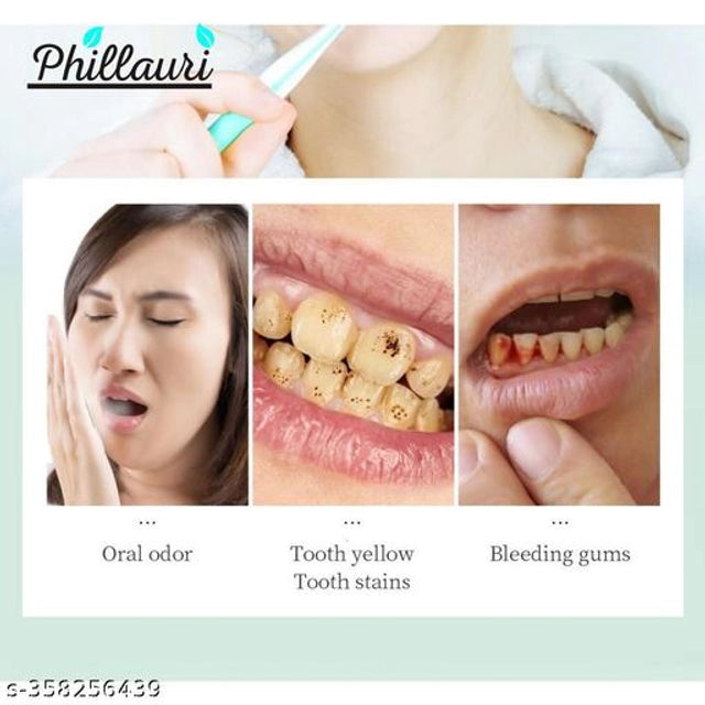 Phillauri Teeth Whitening Foam in 60ml bottle, teeth whitening product showing the foam and packaging.