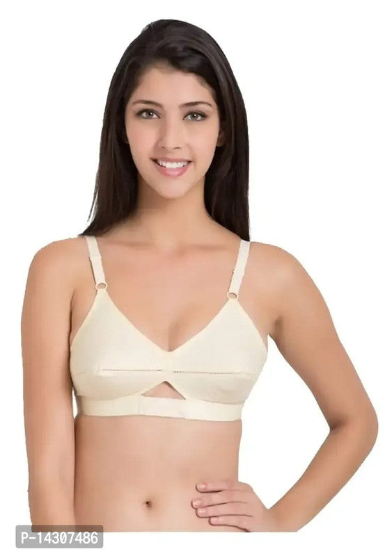 Full coverage women's bra in skin tone by 14358, featuring supportive cups and comfortable fit.