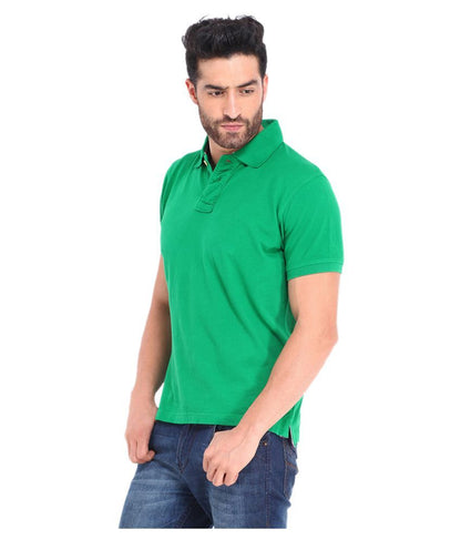 Pack of three men's Ketex cotton blend half-sleeve polo T-shirts in multicolor, comfortable and stylish for casual wear.