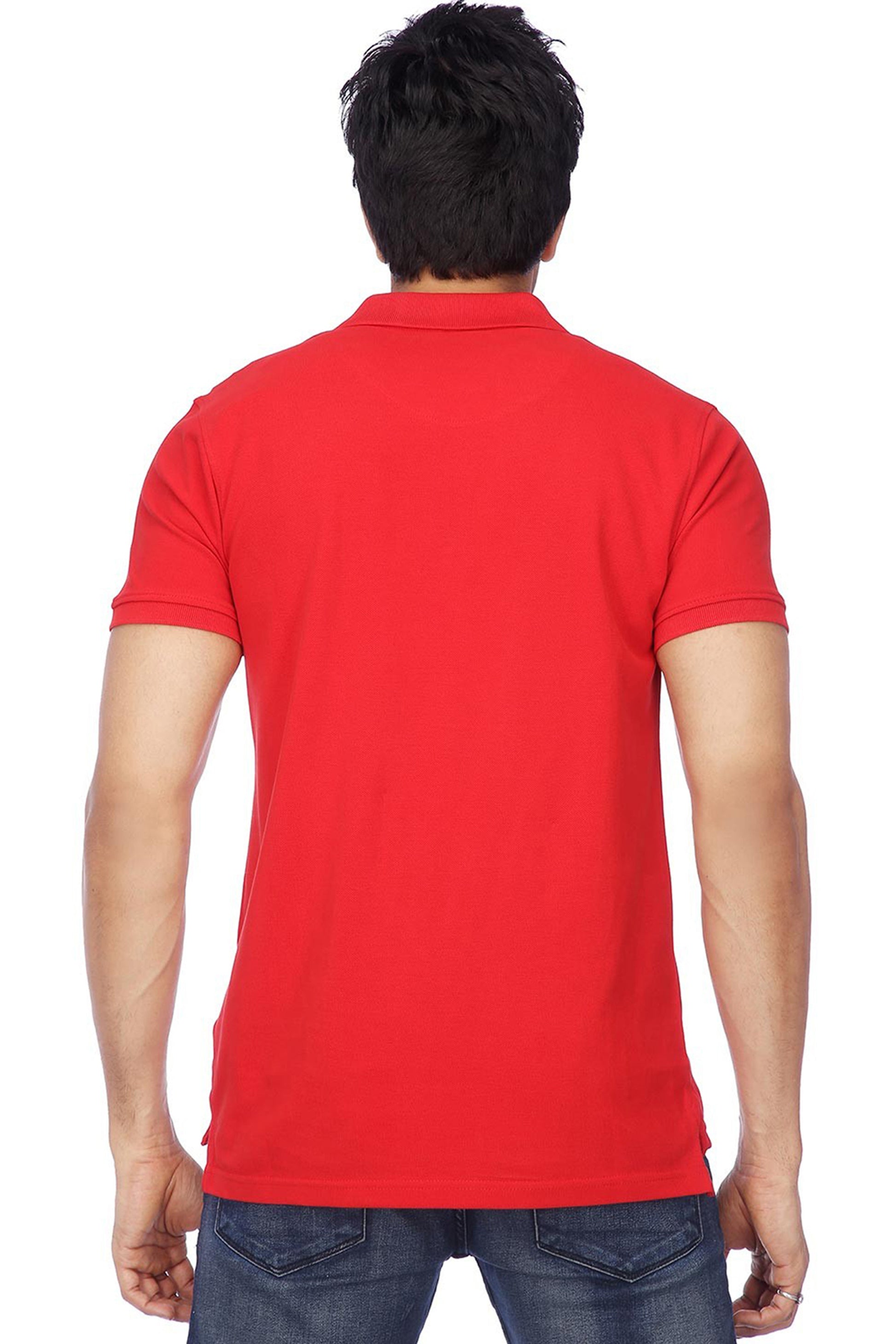 Two multicolor men's cotton blend half-sleeve polo T-shirts from Ketex in size 2XL, shown in a pack of 2.