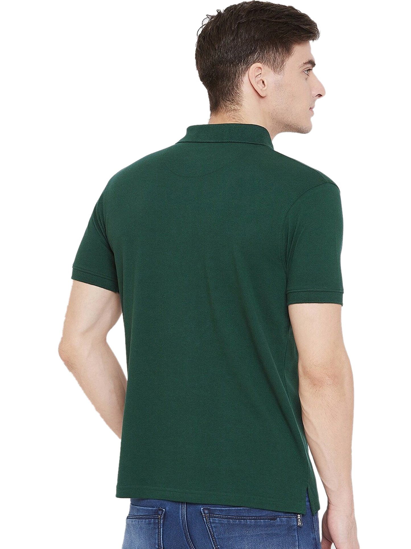 Set of three men's Ketex cotton blend half-sleeve polo T-shirts in multiple colors, 2XL size, casual and comfortable style.