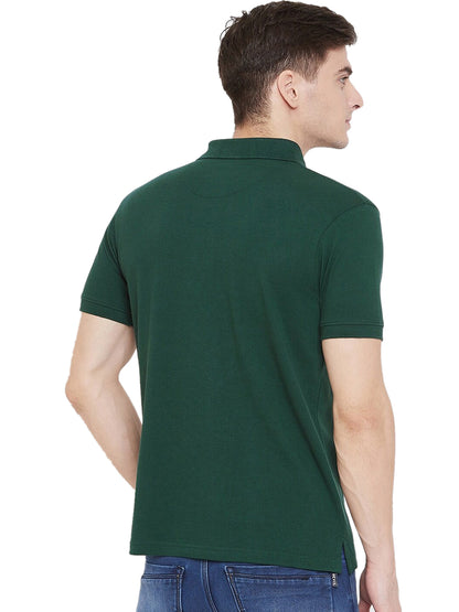 Set of three men's Ketex cotton blend half-sleeve polo T-shirts in multiple colors, 2XL size, casual and comfortable style.
