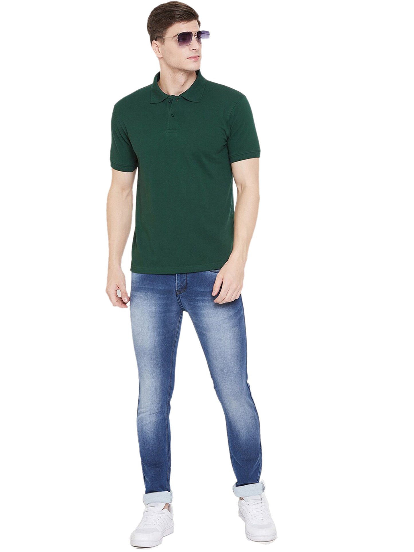 Set of three men's Ketex cotton blend half-sleeve polo T-shirts in multicolor, 2XL size, casual and comfortable.