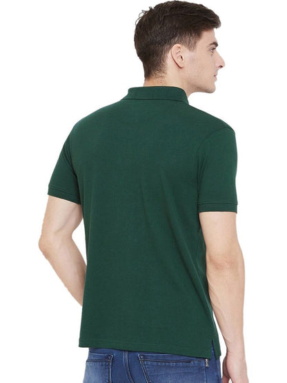Set of four men's Ketex cotton blend half-sleeve polo T-shirts in multicolor, size 2XL, casual and comfortable.