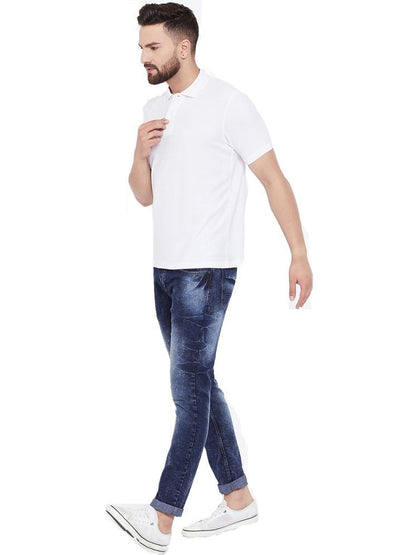 Set of four men's Ketex cotton blend half-sleeve polo shirts in multicolor, size 2XL, casual T-shirts for men.