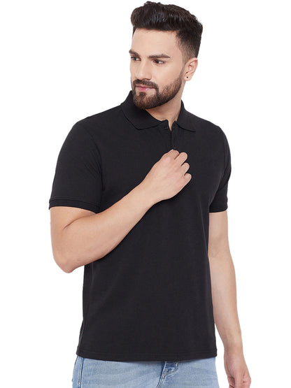 Set of four men's Ketex cotton blend half-sleeve polo t-shirts in multicolor, size 2XL, casual and comfortable.