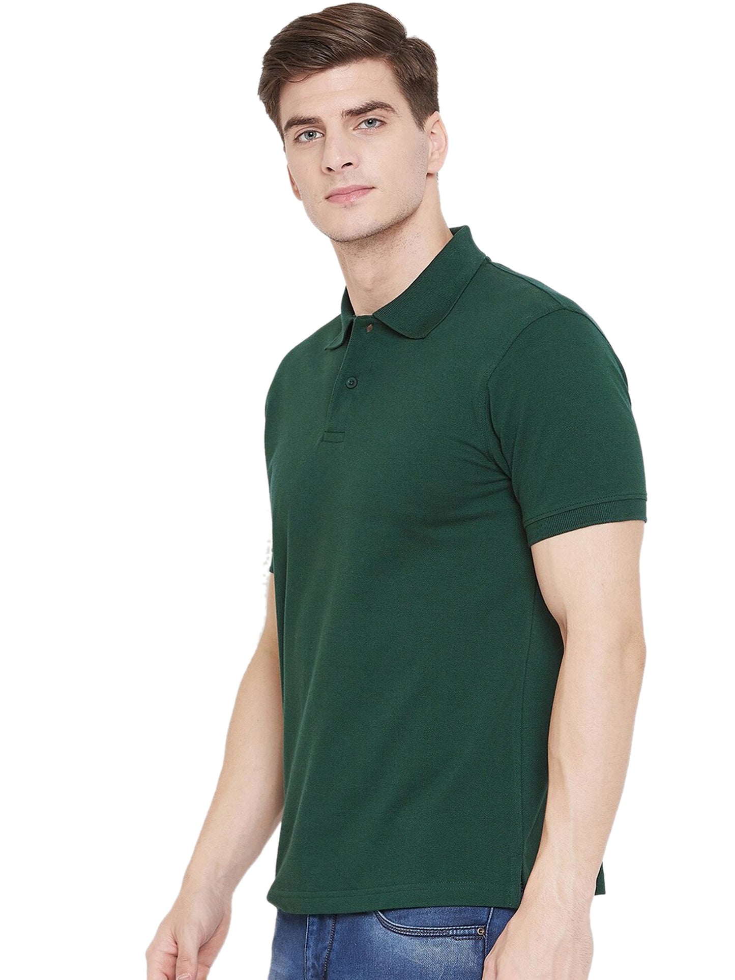 Set of four men's Ketex cotton blend half-sleeve polo T-shirts in multicolor, size 2XL, casual and comfortable for everyday wear.