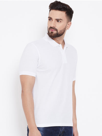 Set of four men's Ketex cotton blend half-sleeve polo T-shirts in multicolor, size 2XL, casual and comfortable.