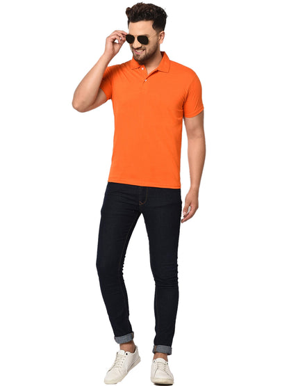 Set of four men's Ketex cotton blend half-sleeve polo T-shirts in multicolor, 2XL size, casual and comfortable clothing.