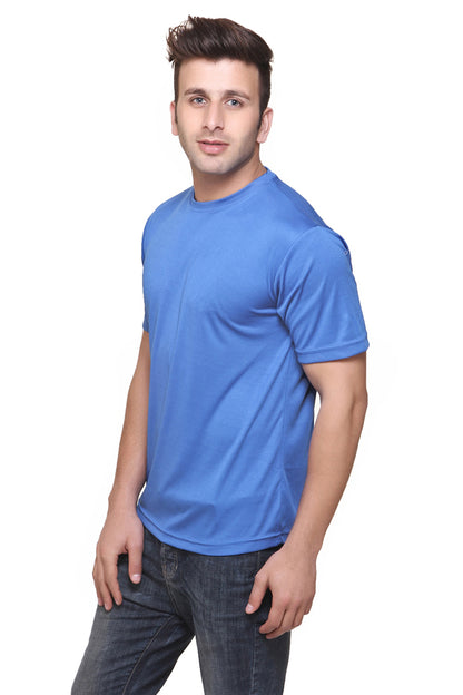 Set of four Ketex men's polyester Dri-Fit T-shirts with half sleeves and round neck in multicolor, size 2XL.