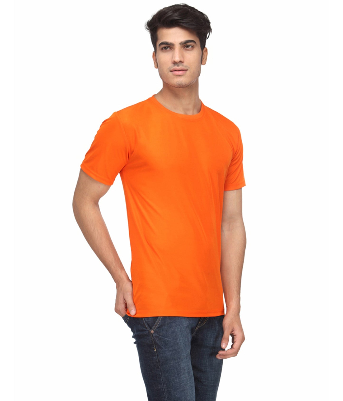 Set of two men's polyester blend Dri-Fit T-shirts by Ketex in multicolor, round neck, casual wear, 2XL size.