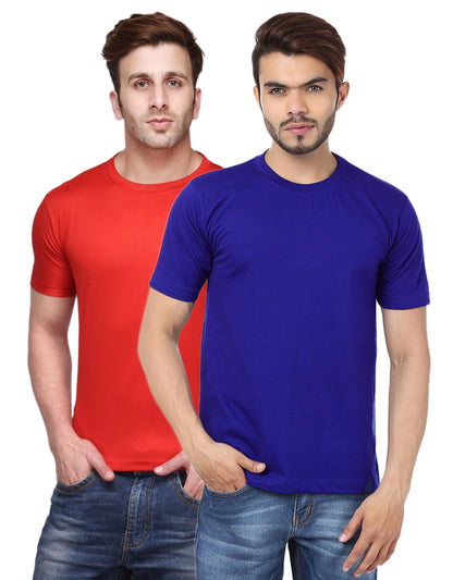 Pack of two multicolor Ketex men's polyester blend dri-fit round neck T-shirts, comfortable and stylish for everyday wear.