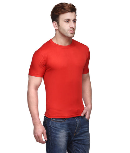 Set of two multicolor men's polyester blend Dri-Fit T-shirts with round necks, ideal for active wear, by brand 14398.