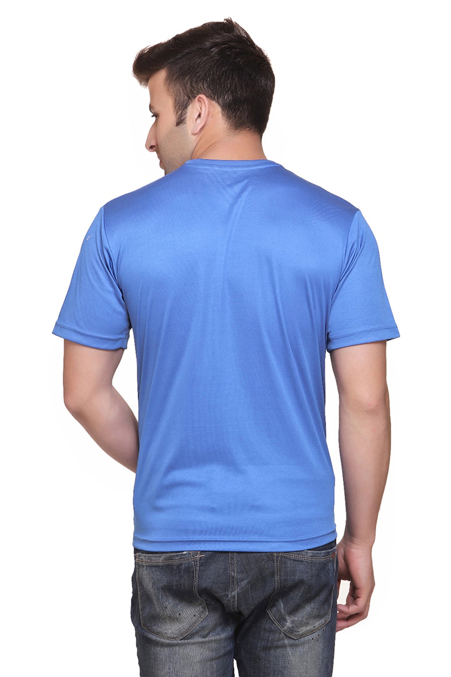 Two multicolor men's polyester blend Dri-Fit T-shirts with round necks from Ketex, in 2XL size, pack of 2.