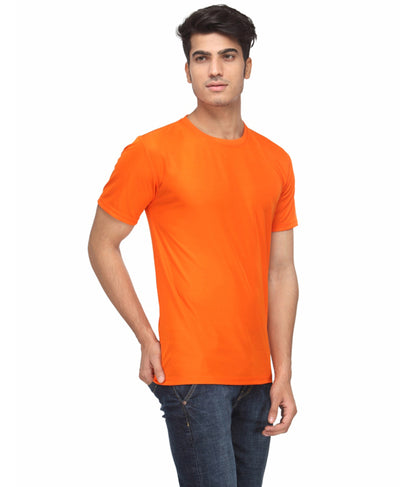 Set of three multicolor Ketex men's polyester blend Dri-Fit round neck T-shirts, size 2XL, laid flat showing front view.