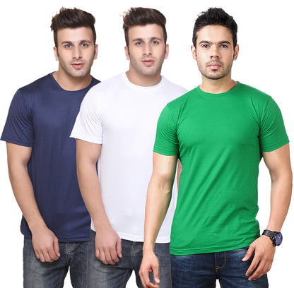Set of three men's Ketex Dri Fit T-shirts in multicolor polyester blend with round neck, 2XL size, casual athletic style.
