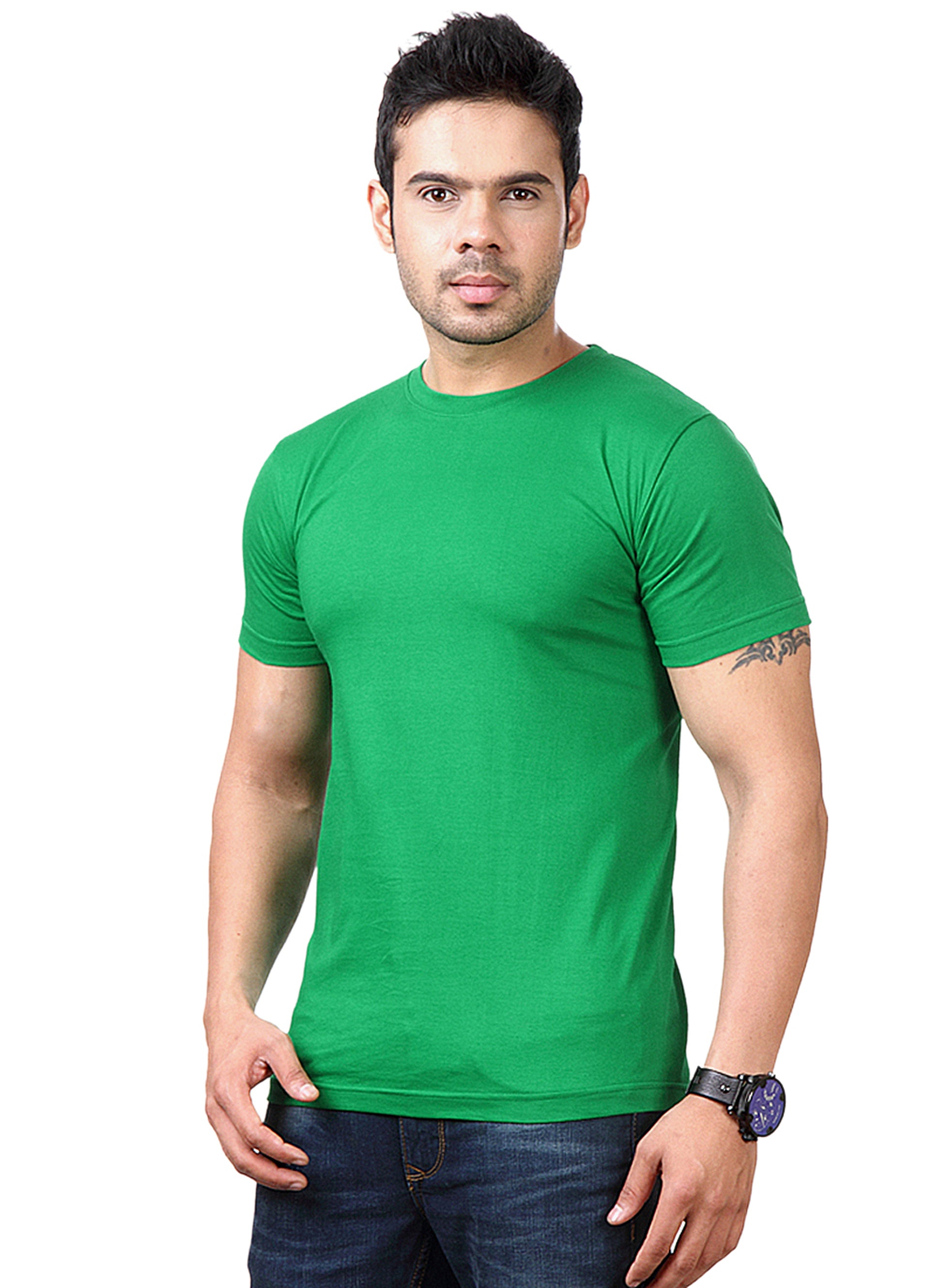 Set of three multicolor men's polyester blend Dri-Fit T-shirts with round neck by Ketex, in 2XL size.