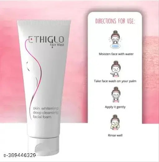 Ethi-Glo Face Wash Pack of 1, a face primer from 15924, displayed with the product packaging and a clean, fresh background.