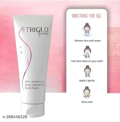 Ethi-Glo Face Wash Pack of 1, a face primer from 15924, displayed with the product packaging and a clean, fresh background.