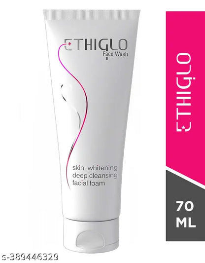 Two bottles of Ethi-Glo Face Wash from 15924, a face primer product, with clear labels and packaging visible.
