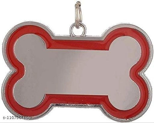 Multicolor bone-shaped pet collar tag from 15929, designed for pets and featuring a playful bone shape and vibrant colors.