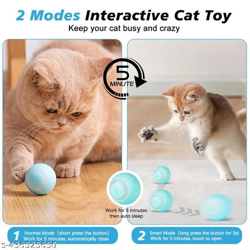 Blue LED smart gravitational rotating ball for pets, designed as a playful pet bed by 15929.