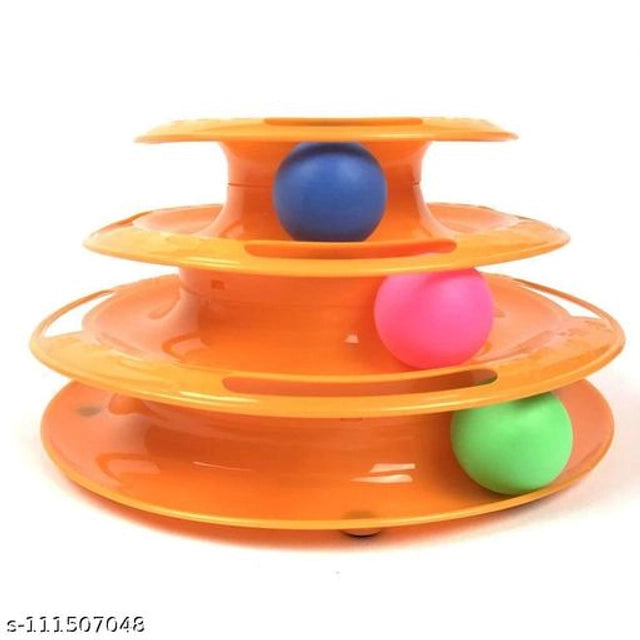 Multicolor pet playing tower bed by 15929, featuring multiple levels for pets to climb and rest comfortably.