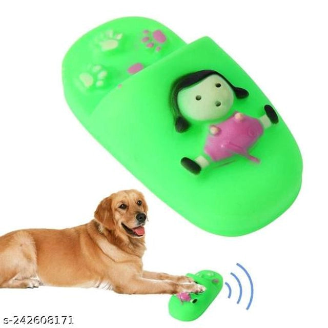 Multicolor squeaky pet toy designed for pets, featured on a pet bed, by brand 15929, with bright, playful colors and a squeaky feature.
