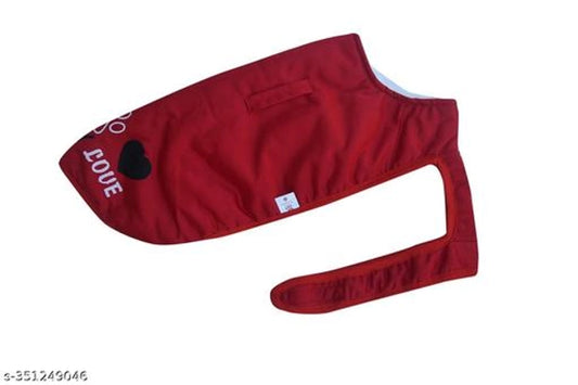 Multicolor fabric dog winter jacket for small dogs, 14 inches, designed to keep pets warm during cold weather.