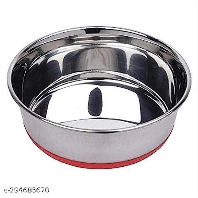 Multicolor stainless steel pet feeding bowls with 150 ml capacity, designed for easy feeding and durable use.