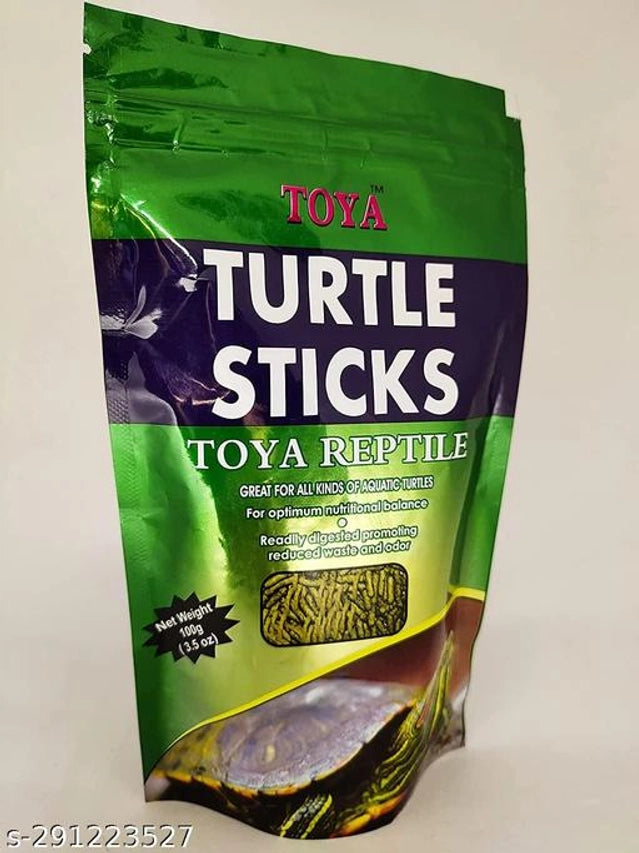 Toya Turtle Food Sticks in 200g package, pet bedding product from 15929 brand, with turtle food sticks visible in the image.