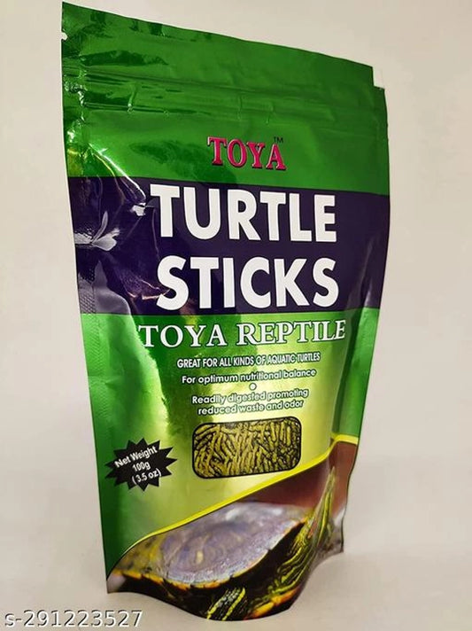 Toya Turtle Food Sticks in 200g package, pet bedding product from 15929 brand, with turtle food sticks visible in the image.