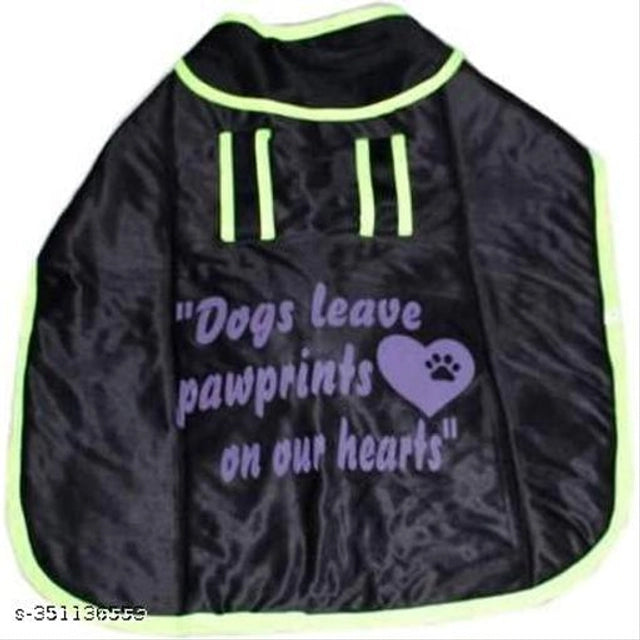 Black Fabric Premium Winter Coat for Dog, 22-inch size, designed for pet warmth and comfort in cold weather.