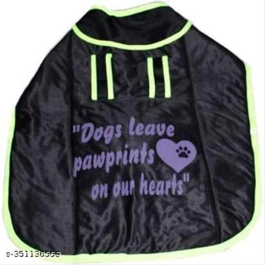 Black Fabric Premium Winter Coat for Dog, 22-inch size, designed for pet warmth and comfort in cold weather.