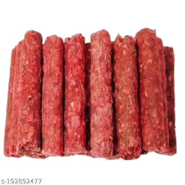 Digestible Rawhide Kabab Flavour Chew Sticks for dogs in 400g package, featuring crunchy texture and attractive flavor.