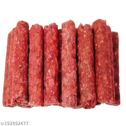 Digestible Rawhide Kabab Flavour Chew Sticks for dogs in 400g package, featuring crunchy texture and attractive flavor.