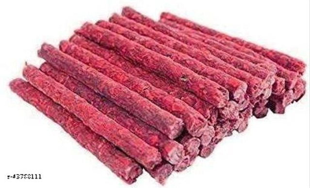 Rawhide treat munchy chew stick for dogs, 400g, from 15929 brand, shown in a pet bed setting for dogs to chew and enjoy.