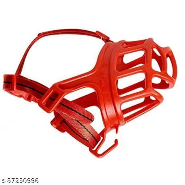 Colorful ABS silicone dog muzzle, 5-inch pet accessory, designed for comfort and safety for dogs of all sizes.