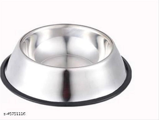 Multicolor stainless steel pet feeding bowl with 600 ml capacity, designed for pets, featuring a durable, sleek finish.