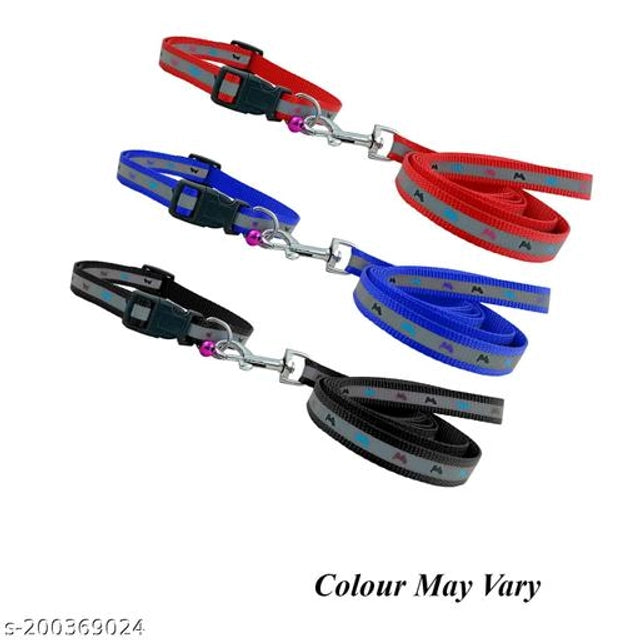 Multicolor pet neck collar belt for large dogs, designed for comfort and style, shown on a pet bed.
