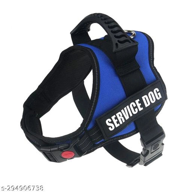 Multicolor Nylon K9 dog body harness, size S, shown on a dog, designed for secure and comfortable pet walking and control.