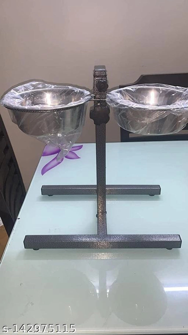Multicolor stainless steel pet feeding bowls for small pets, designed for easy feeding and durable use.