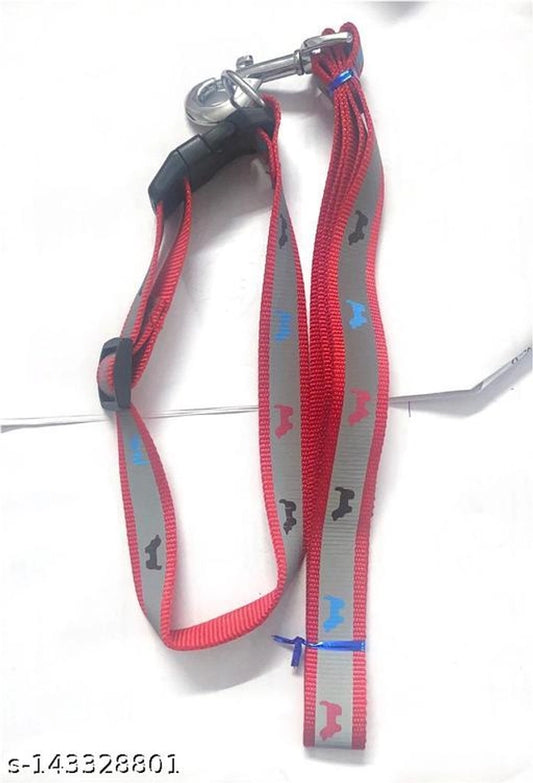 Colorful ABS plastic pet collar belt with a 5-foot leash, suitable for pets, 1.25 inches wide, shown in multicolor.