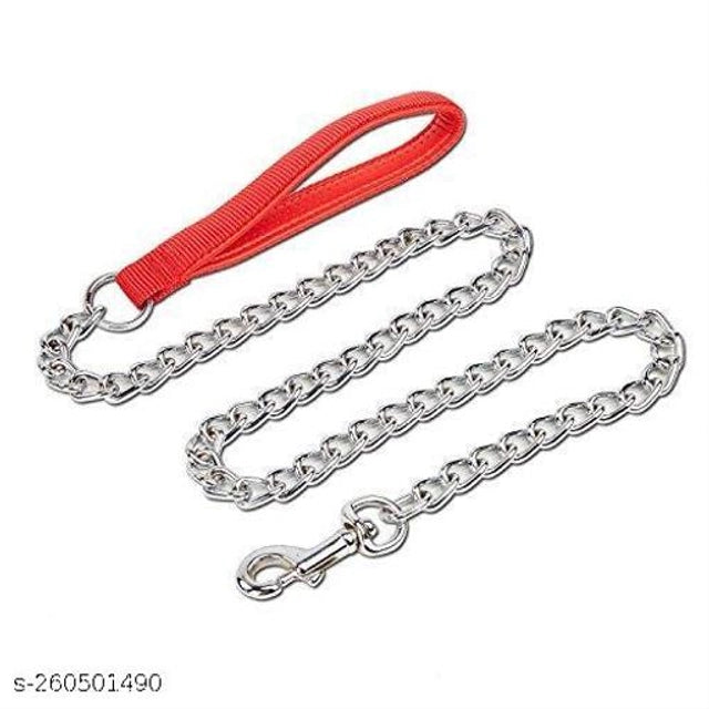 Multicolor 24-inch metal chain collar for dogs, XL size, designed for pet safety and comfort.